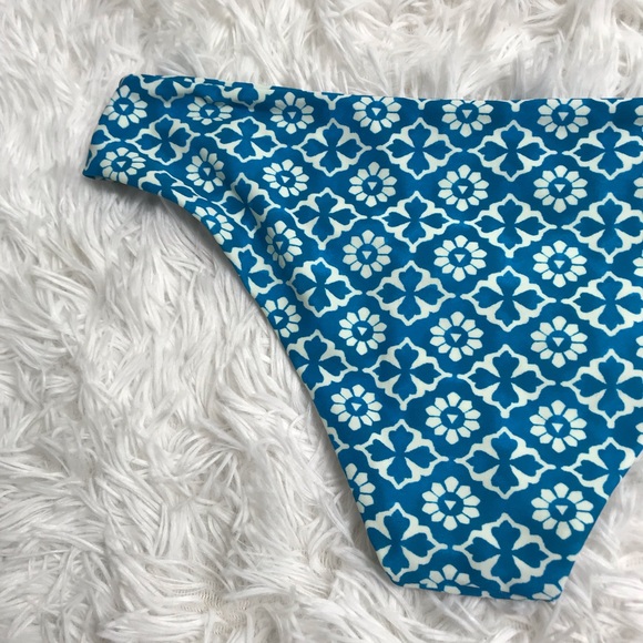 NEW Tori Praver Isla Bikini Bottom Floral Swim Teal Small - Picture 5 of 8